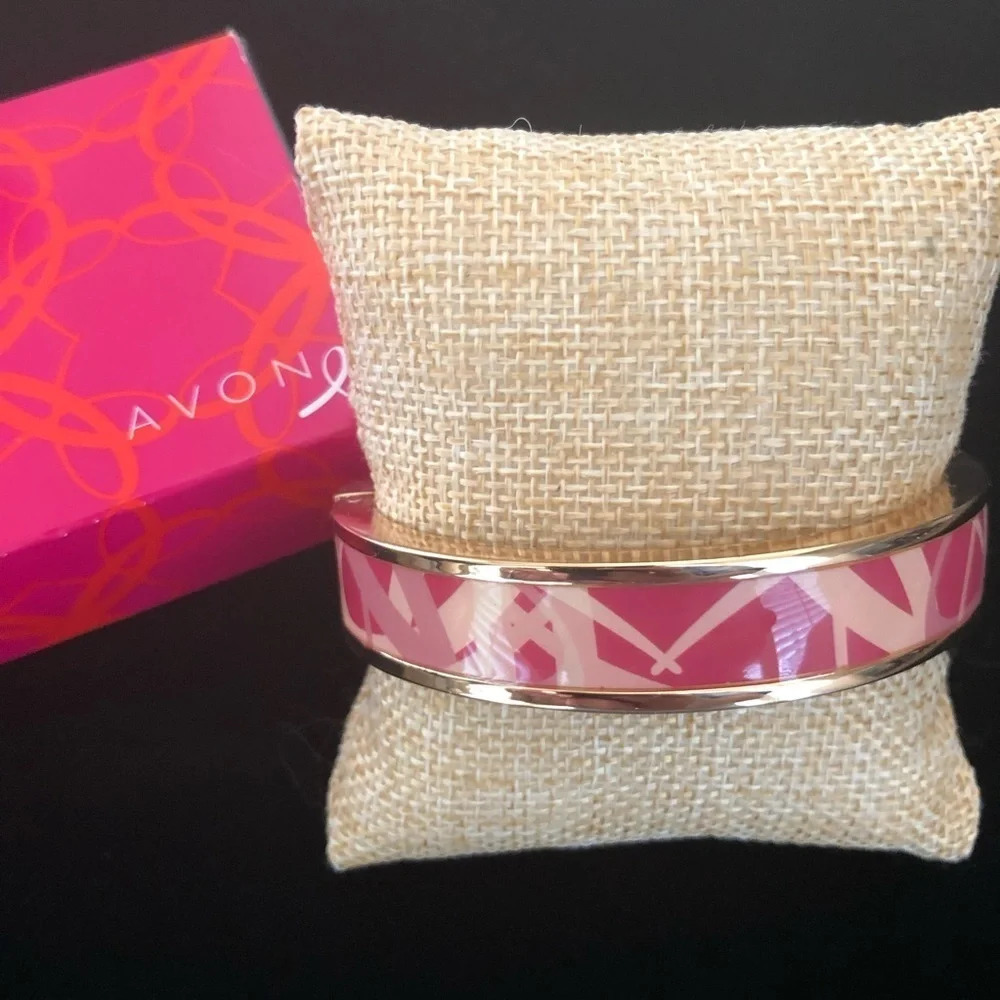 Avon Pink Hope Ribbon Skinny Bangle Bracelet 2017‎